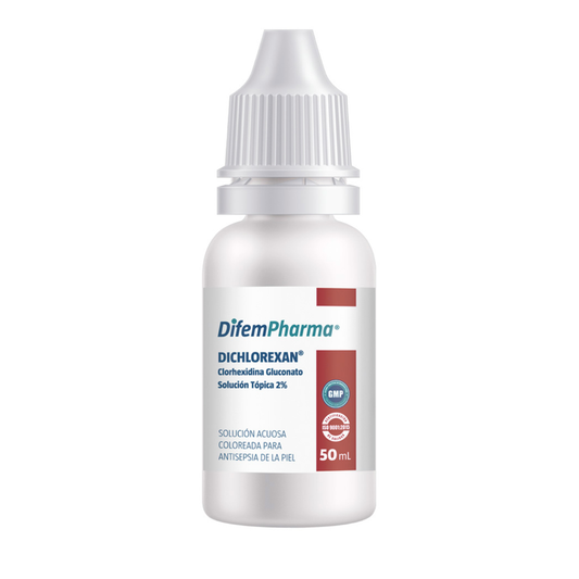 Frasco de clorhexidina tópica 2% 50 ml DifemPharma