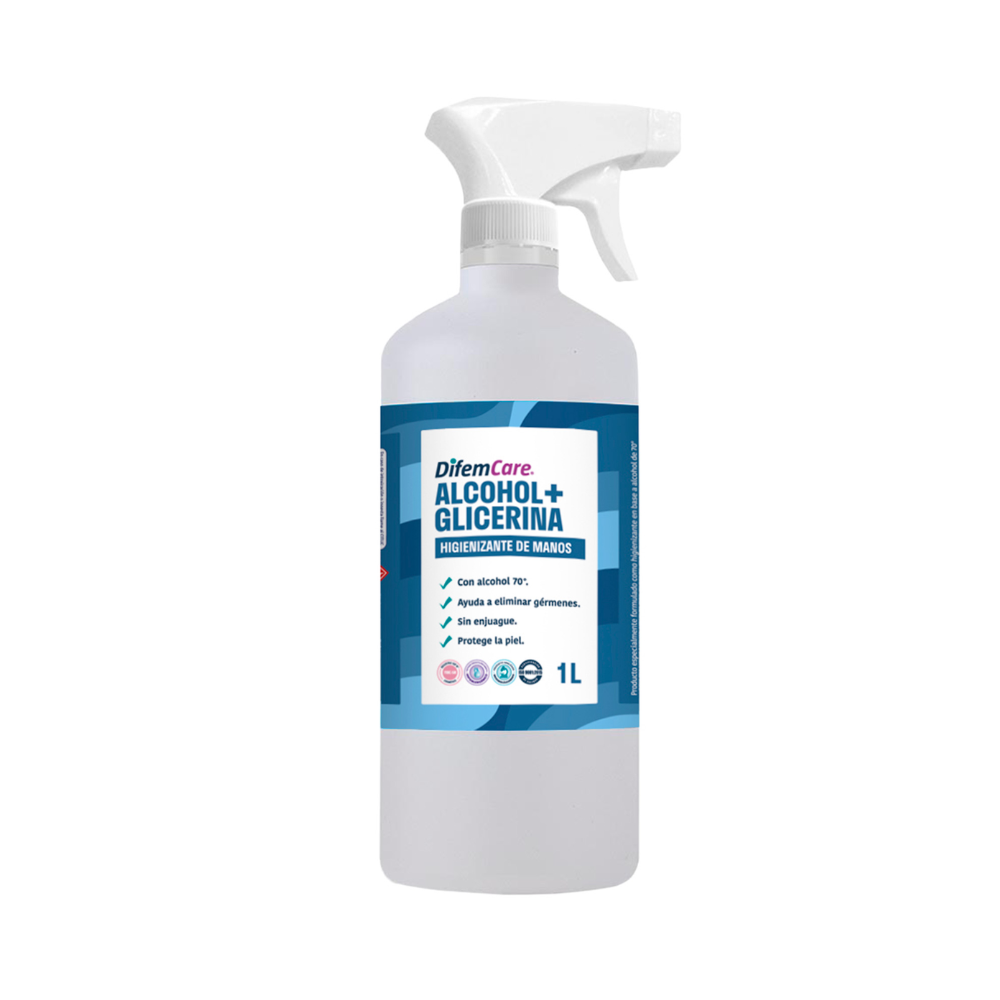 Alcohol + glicerina 1 L con atomizador