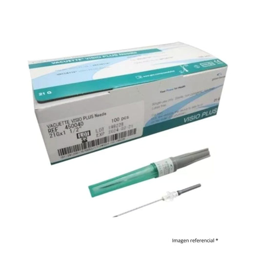 Agujas Vacuette Viscio Plus 21G x 1½" TC-450040, estériles, 100 uds.
