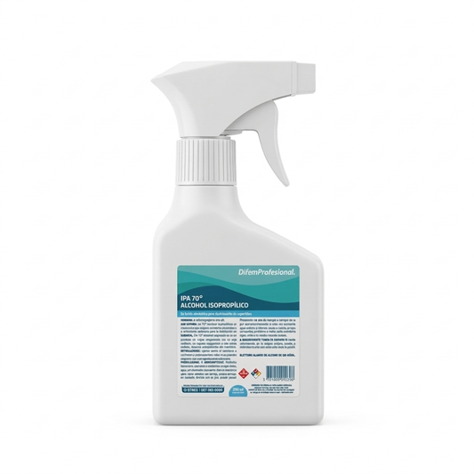 Atomizador de alcohol isopropílico 70° con boquilla, envase 290 ml