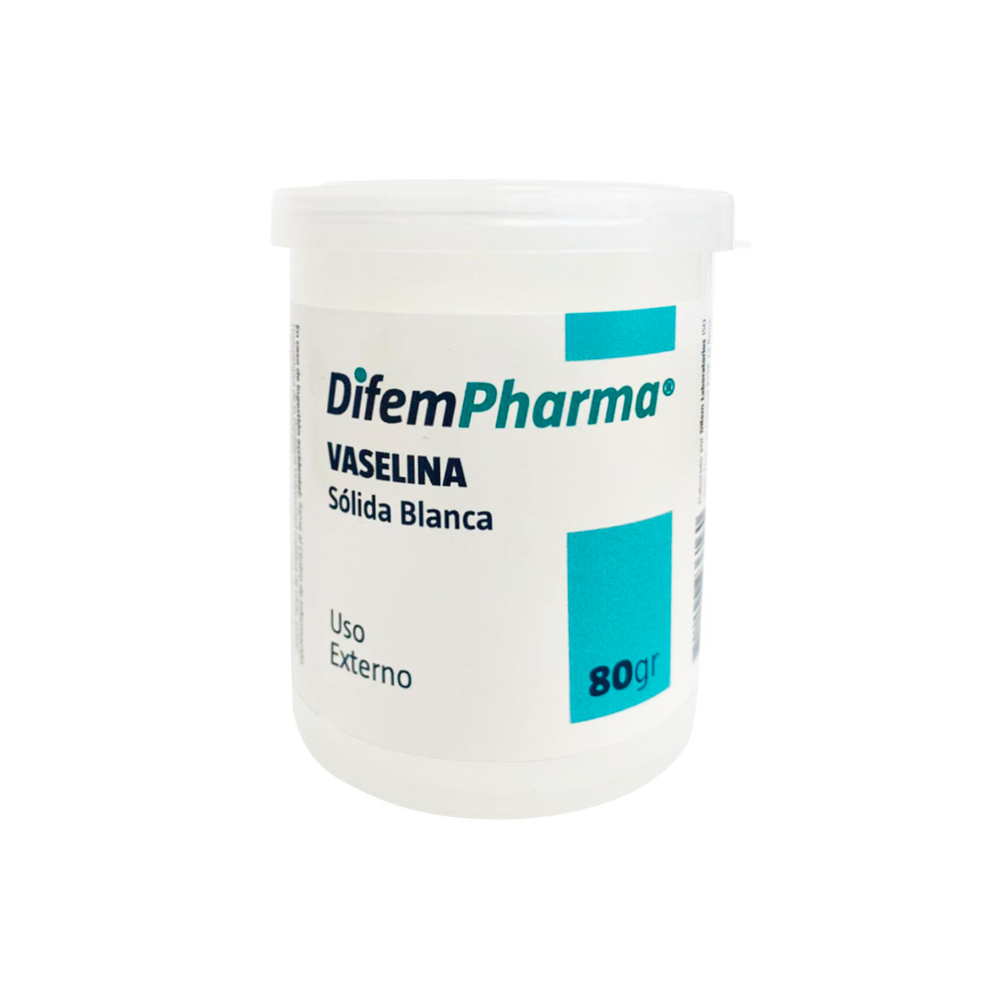 Vaselina sólida blanca 80 g en frasco, para uso externo