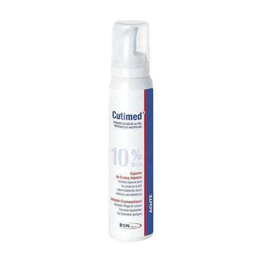 Cutimed Acute 10% Urea cream bottle, white pump dispenser, 125 ml
