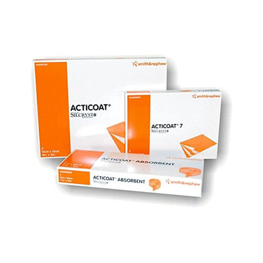 Aposito Acticoat 5 cm x 5 cm 66000808, apósitos absorbentes en envoltorio blanco/naranja