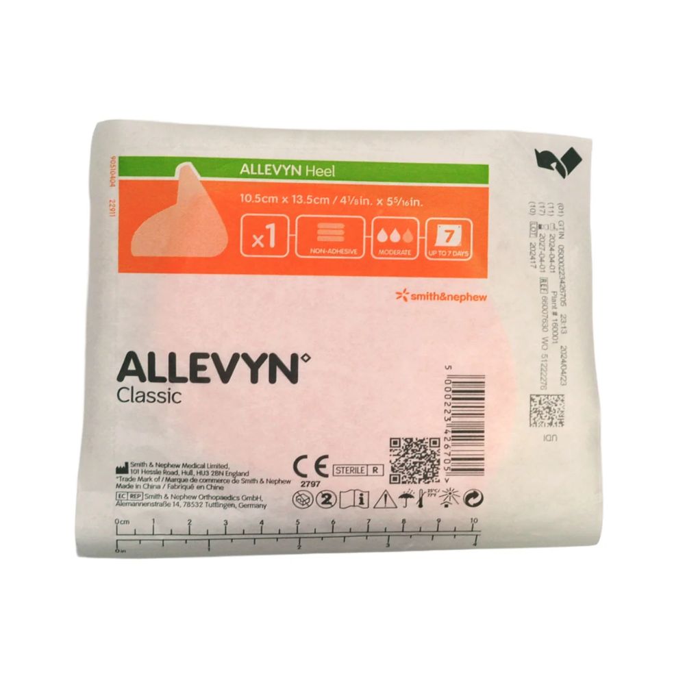 Aposito ALLEVYN Heel no adherente 10,5x13,5 cm, apósito para talón