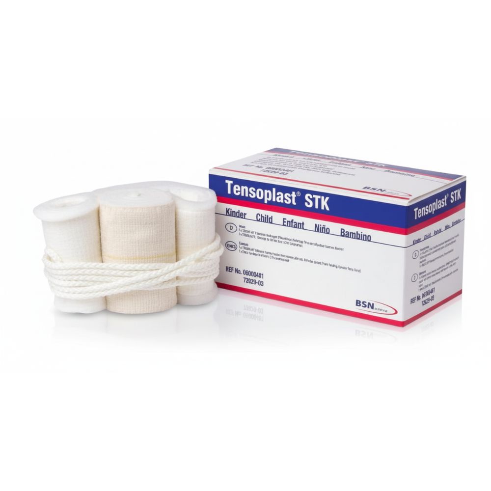 Tensoplast Stk kit adulto: vendas adhesivas de tela blanca y caja