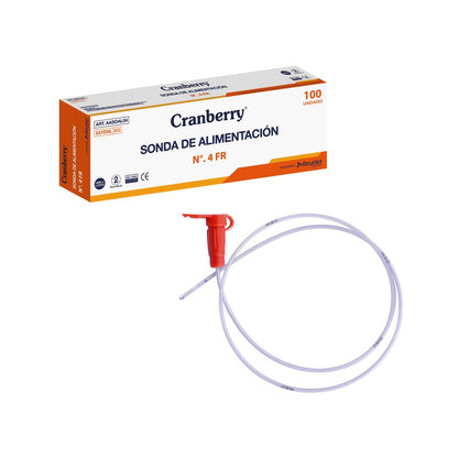 Sonda de alimentación N° 4 FR con conector rojo y tubo, 100 unidades