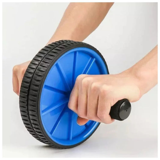 Rueda de ejercicio ab con rueda azul y agarre negro