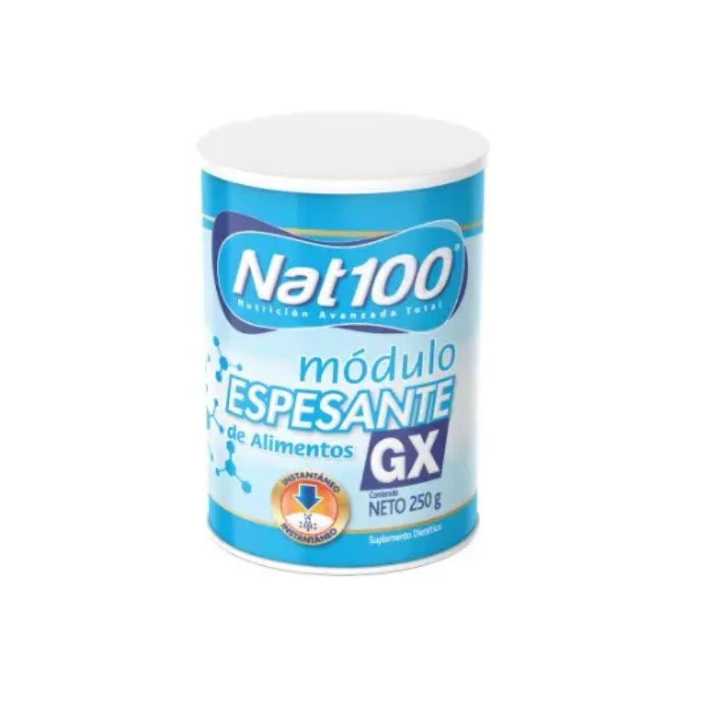 Nat100 módulo espesante GX en envase cilíndrico azul, 250 g