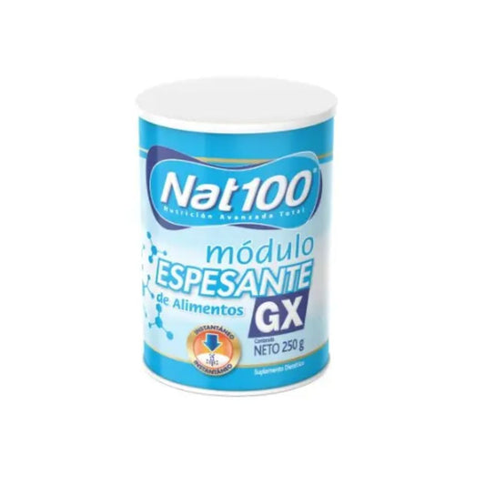 Nat100 módulo espesante GX en envase cilíndrico azul, 250 g