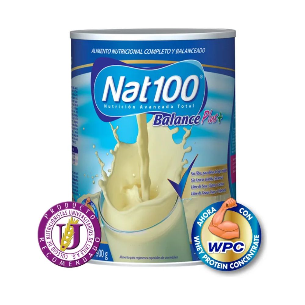 Nat 100 Balance Plus 900GRS: tarro de suplemento nutricional balanceado