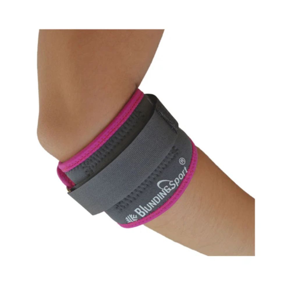 Soporte de codo Sport universal HM-013 Woman, banda gris con detalle rosa